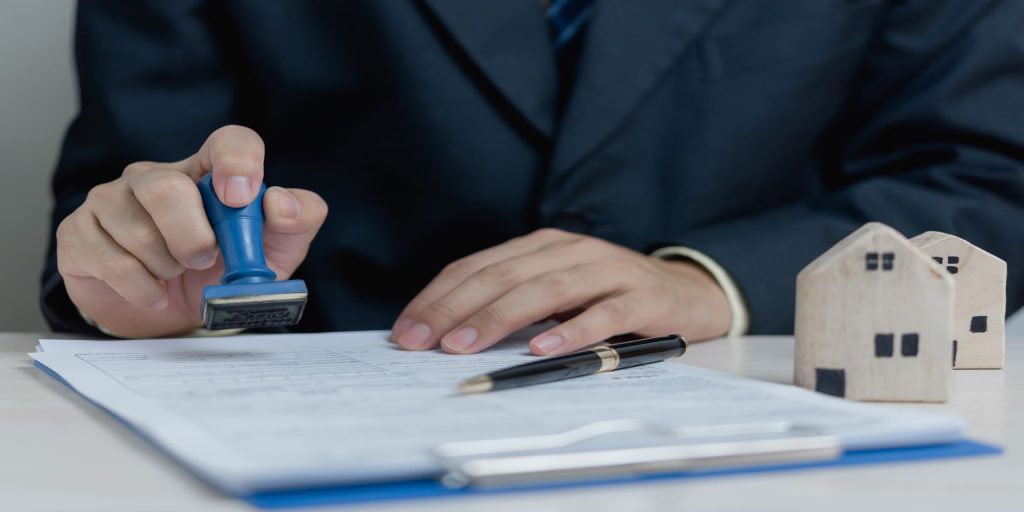 stamping and approving the property documentation